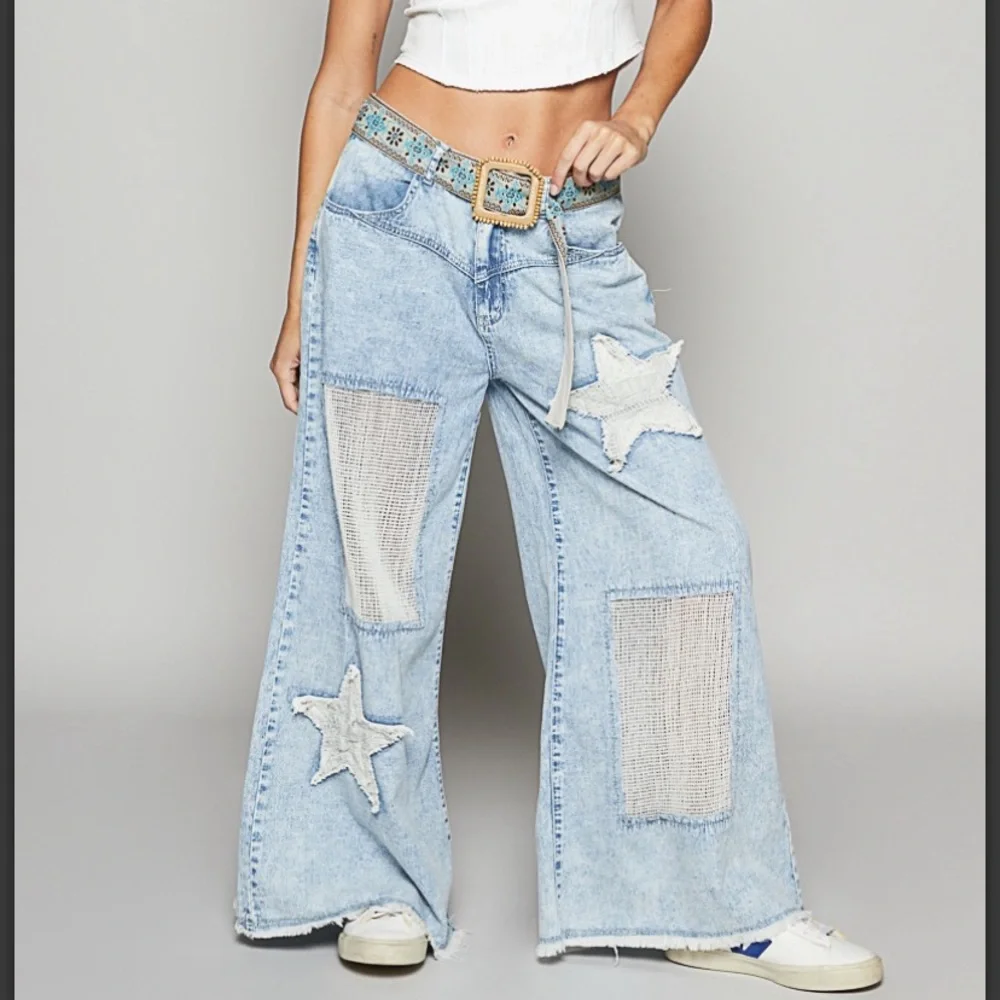 100 ๐POL Crochet See Through Star pants - Picture 4 of 5